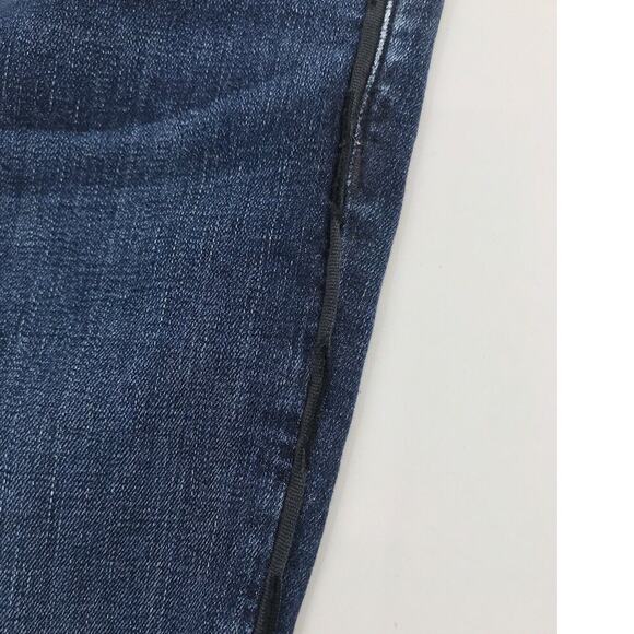 Rag & Bone High Rise Skinny Jeans Dark Wash Distressed Side Stripe Size 26 - Picture 4 of 10